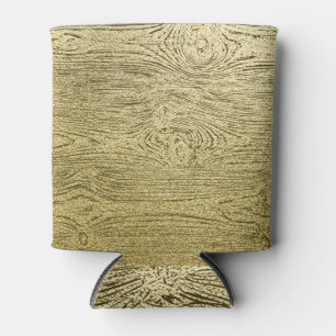 Gold Wood Glitzer Textur Hintergrund Dosenkühler