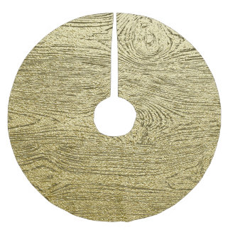 Gold Wood Glitzer Textur Hintergrund Polyester Weihnachtsbaumdecke