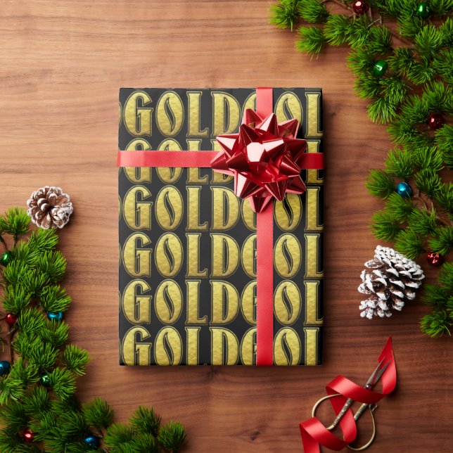 Gold Wrapping Paper Geschenkpapier (Feiertagsgeschenk)