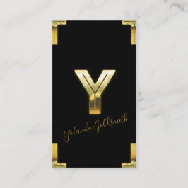 Gold-Y-Visitenkarte für den Erstflug und die Grenz Visitenkarte