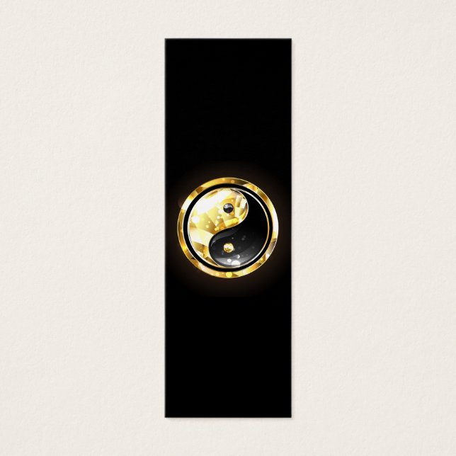 Gold Yin Yang auf schwarz (Vorderseite)