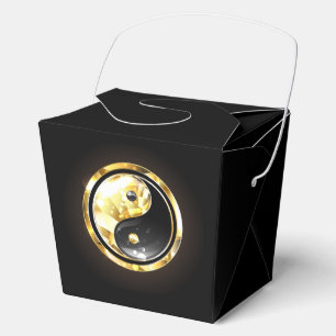Gold Yin Yang auf schwarz Geschenkschachtel