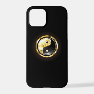Gold Yin Yang auf schwarz iPhone 12 Pro Hülle