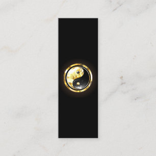 Gold Yin Yang auf schwarz Telefonnummerkarte
