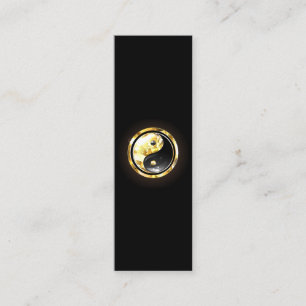 Gold Yin Yang auf schwarz Treuekarte