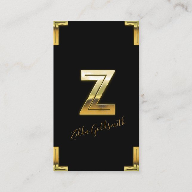 Gold Z - Visitenkarte für Erstmalige und Grenzüber (Vorderseite)