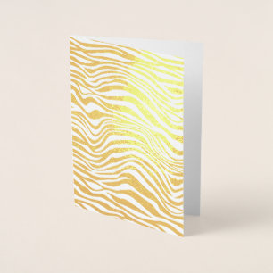 Gold Zebra Grußkarte für jeden Anlass Folienkarte