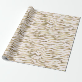 Gold Zebra Print Geschenkpapier