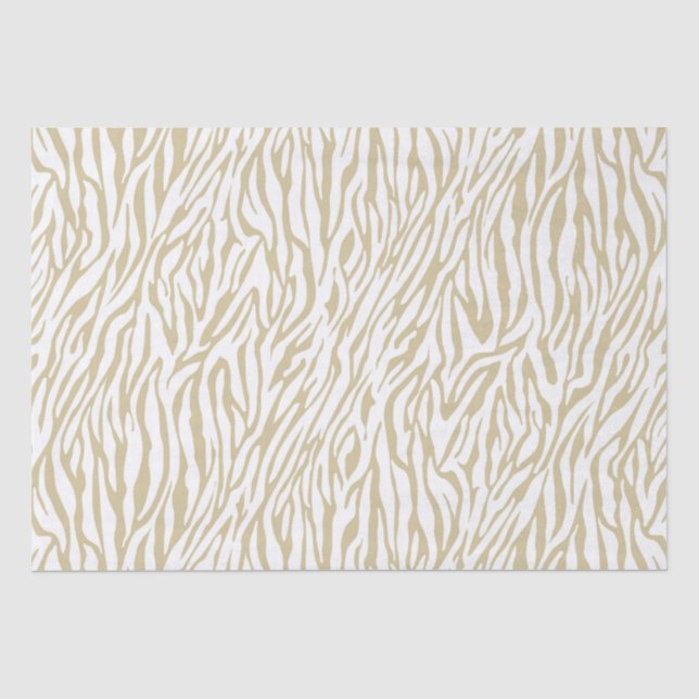 Gold Zebra Print Seidenpapier (Vorderseite)