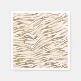 Gold Zebra Print Serviette
