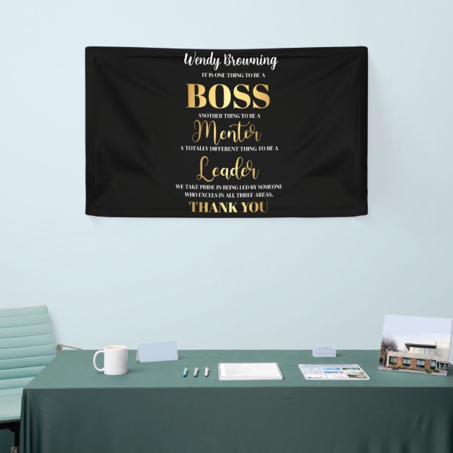 Gold Zeitgenössische Boss-Wertungswoche Banner (Messeveranstaltung)