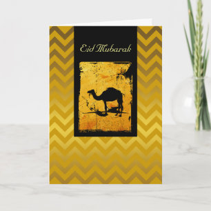 Gold Zickzack Eid Mubarak Feiertagskarte