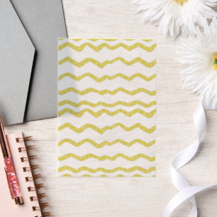 Gold Zickzack Stripe Muster Handgezeichnet Look