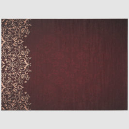 Gold Zierspitzen Burgund Decoupage 20x30 Seidenpapier