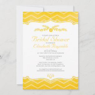 Gold Zigzag Bridal Dusche Einladungen
