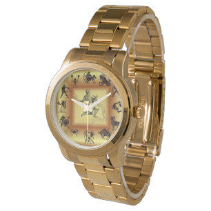 Gold Zodiac ~ Astrologische Zeichen ~ Aquarius ~ Armbanduhr