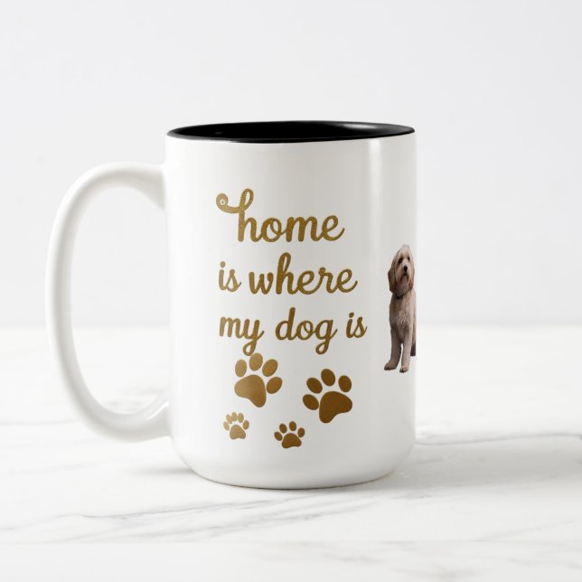 Gold Zuhause ist, wo mein Hund Tasse ist - Luxe Do (Links)
