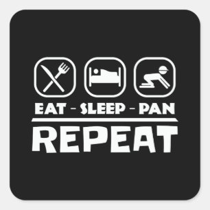 Gold zur Prospektion von East Sleep Pan Wiederholu Quadratischer Aufkleber