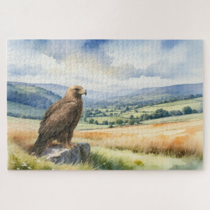 Goldadler Greifvogel Aquarell-Landschaft