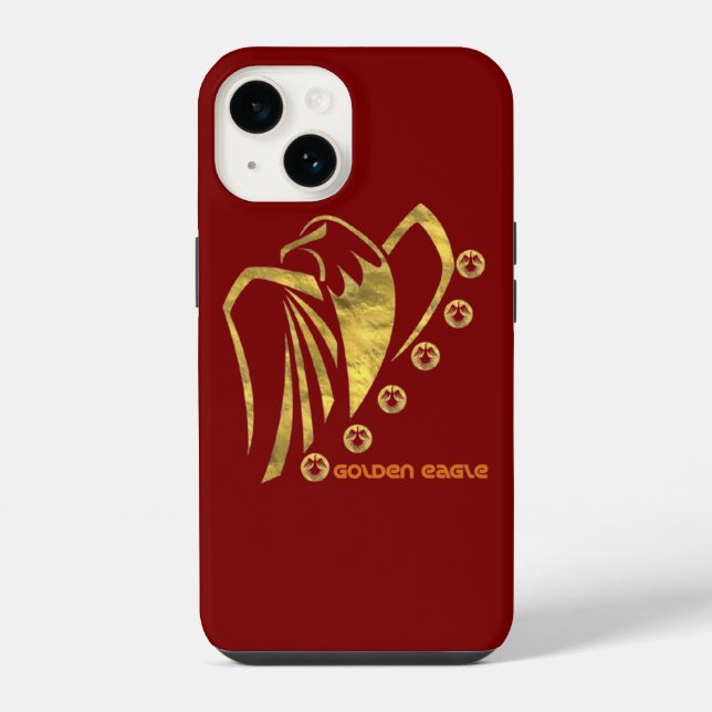 Goldadler iPhone 14 Hülle (Rückseite)