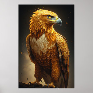 Goldadler-Wildtier-Natur-Wandkunst Poster