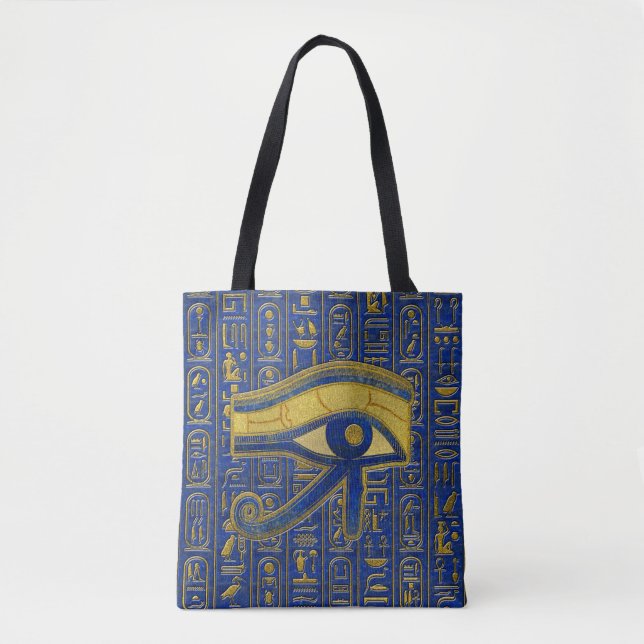 Goldägyptisches Auge von Horus - Wadjet Tasche (Vorderseite)