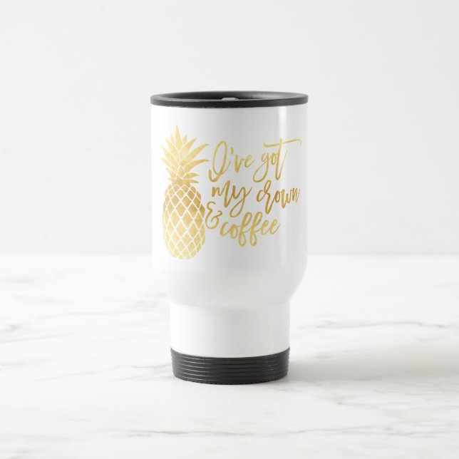 Goldananas-Reise-Tasse Reisebecher (Mittel)