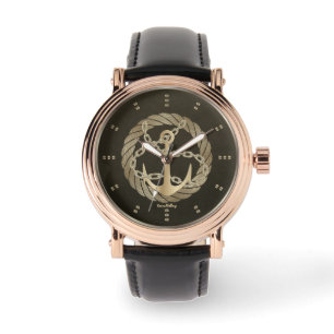 Goldanker Armbanduhr