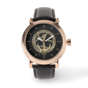 Goldanker Armbanduhr