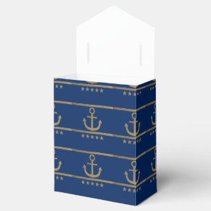 Goldanker auf marineblau Hintergrund Geschenkschachtel