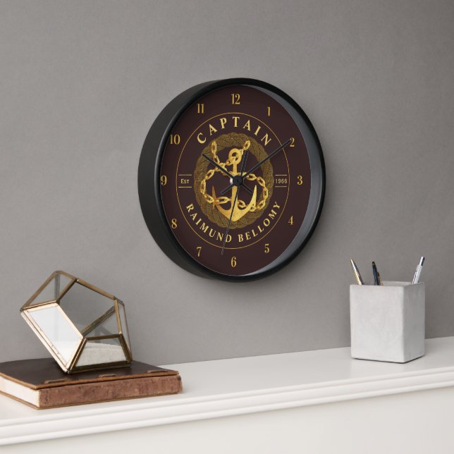 Goldanker Uhr (Büro)