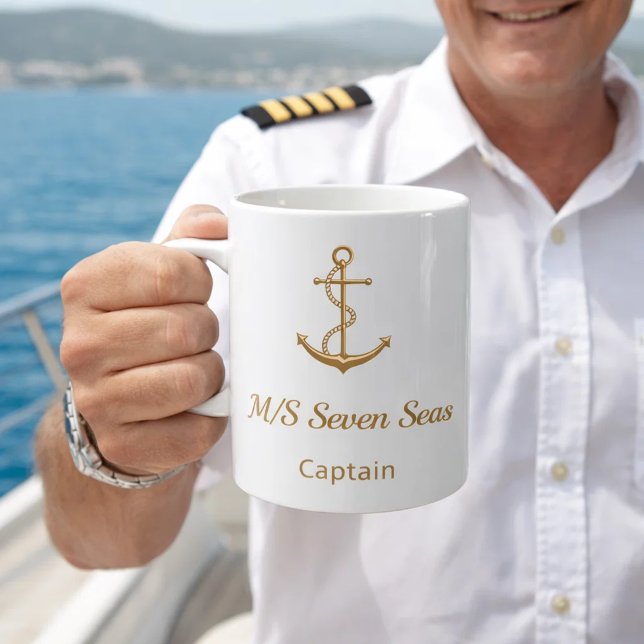 Goldanker-Yachtname Kapitän Kaffeetasse (Von Creator hochgeladen)