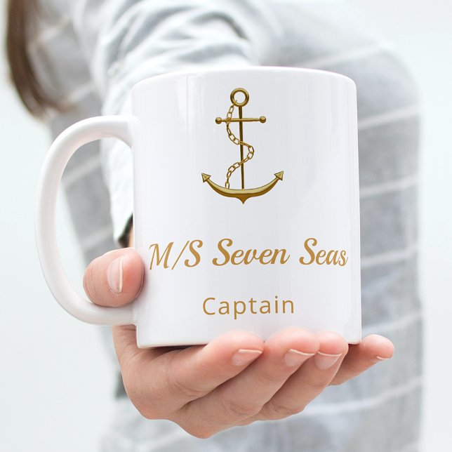 Goldanker-Yachtname Kapitän Kaffeetasse (Von Creator hochgeladen)