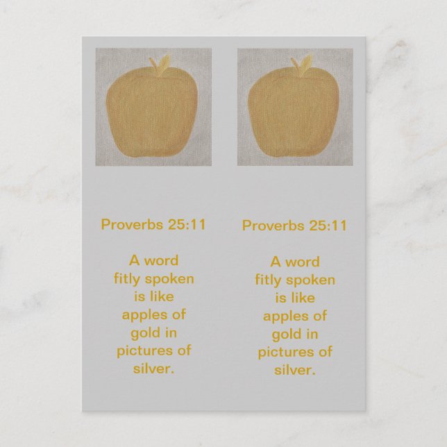 Goldäpfel in Silberbildern, Lesezeichen Postkarte (Vorderseite)