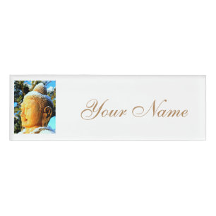 Goldaura-Buddha Namenschild