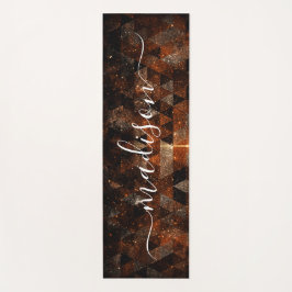 Goldbalken im geometrischen funkelnd Universum Ihr Yogamatte