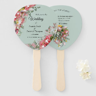 Goldband & Fuchsia Protea Bouquets Fächer