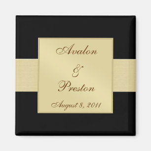 Goldband-Schwarz-Save the Date Magnet
