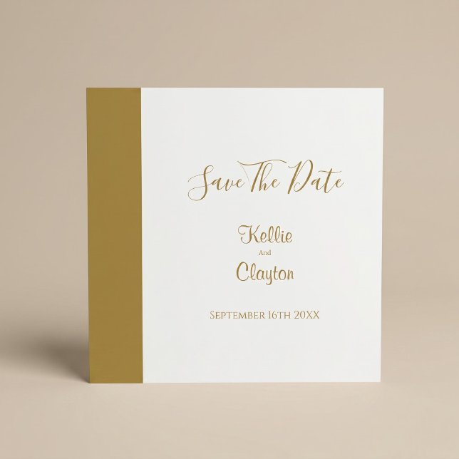 Goldbar Minimalist Modern Save The Date (Von Creator hochgeladen)