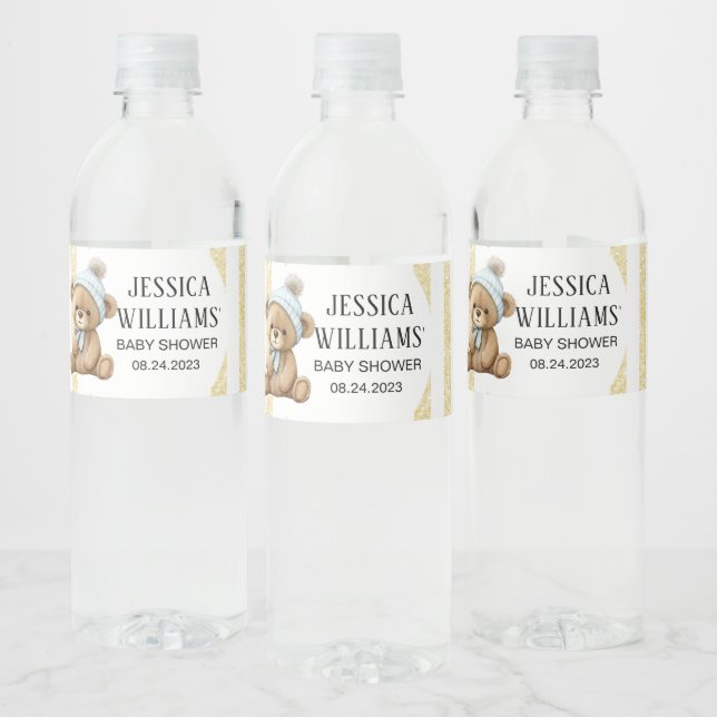 Goldbär mit Babyduschflaschen (Flaschen)