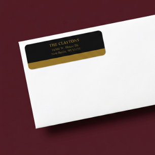 Goldbar Schwarz Minimalistischer Moderner Absender
