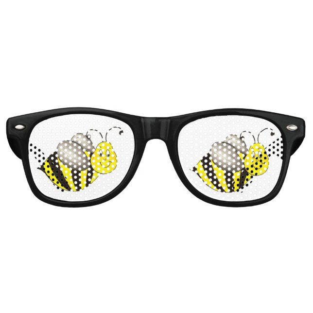Goldbarbe-Hummel Honey Bees Insect Buzz Partybrille (Vorderseite)
