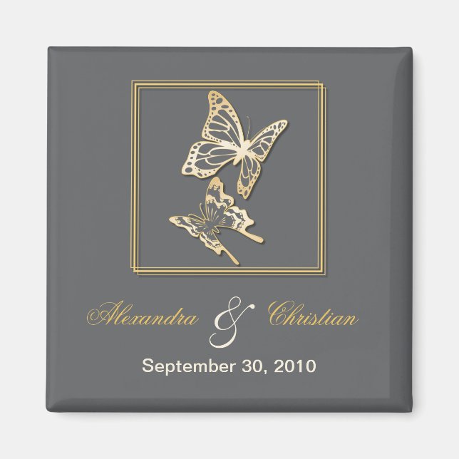Goldbarmherzigkeit Save the Date Hochzeitsankündig Magnet (Vorne)
