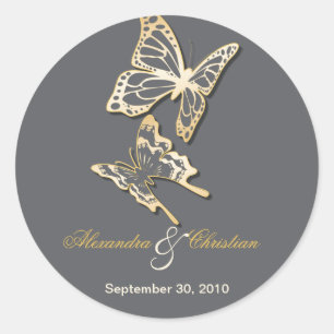 Goldbarmherzigkeit Save the Date Hochzeitsankündig Runder Aufkleber