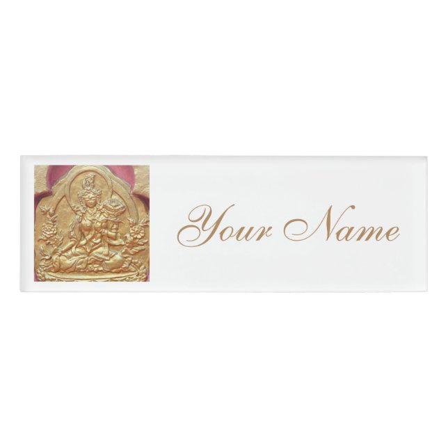 Goldbarren-Buddha Namenschild (Vorderseite)