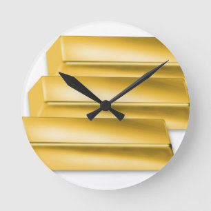 Goldbarren.jpg Runde Wanduhr