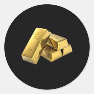 Goldbarren Runder Aufkleber
