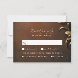 Goldbarren und braune uAwg RSVP Karte