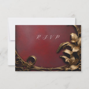 Goldbarren und rote uAwg RSVP Karte