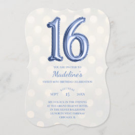 Goldbarsch-Imitate Bokeh-Periwinkle-Brett 16. Gebu Einladung